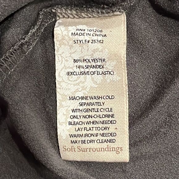 Soft Surroundings Gray Micro Suede Leggings Small - Picture 5 of 5